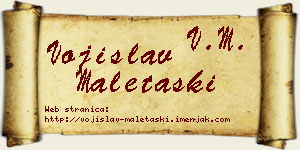 Vojislav Maletaški vizit kartica